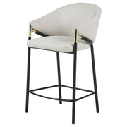 Silla de bar Chadwick tapizada en tela beige (juego de 2)