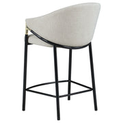 Silla de bar Chadwick tapizada en tela beige (juego de 2)