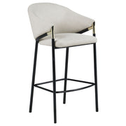 Silla de bar Chadwick tapizada en tela beige (juego de 2)