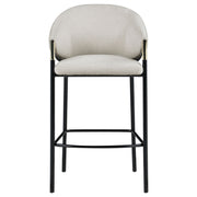 Silla de bar Chadwick tapizada en tela beige (juego de 2)
