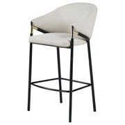Silla de bar Chadwick tapizada en tela beige (juego de 2)