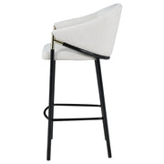 Silla de bar Chadwick tapizada en tela beige (juego de 2)