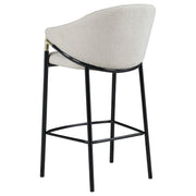 Silla de bar Chadwick tapizada en tela beige (juego de 2)
