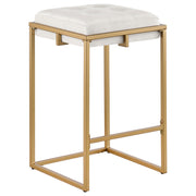 Taburete de bar Nadia tapizado sin respaldo beige (juego de 2)