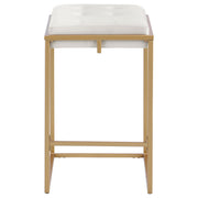 Taburete de bar Nadia tapizado sin respaldo beige (juego de 2)