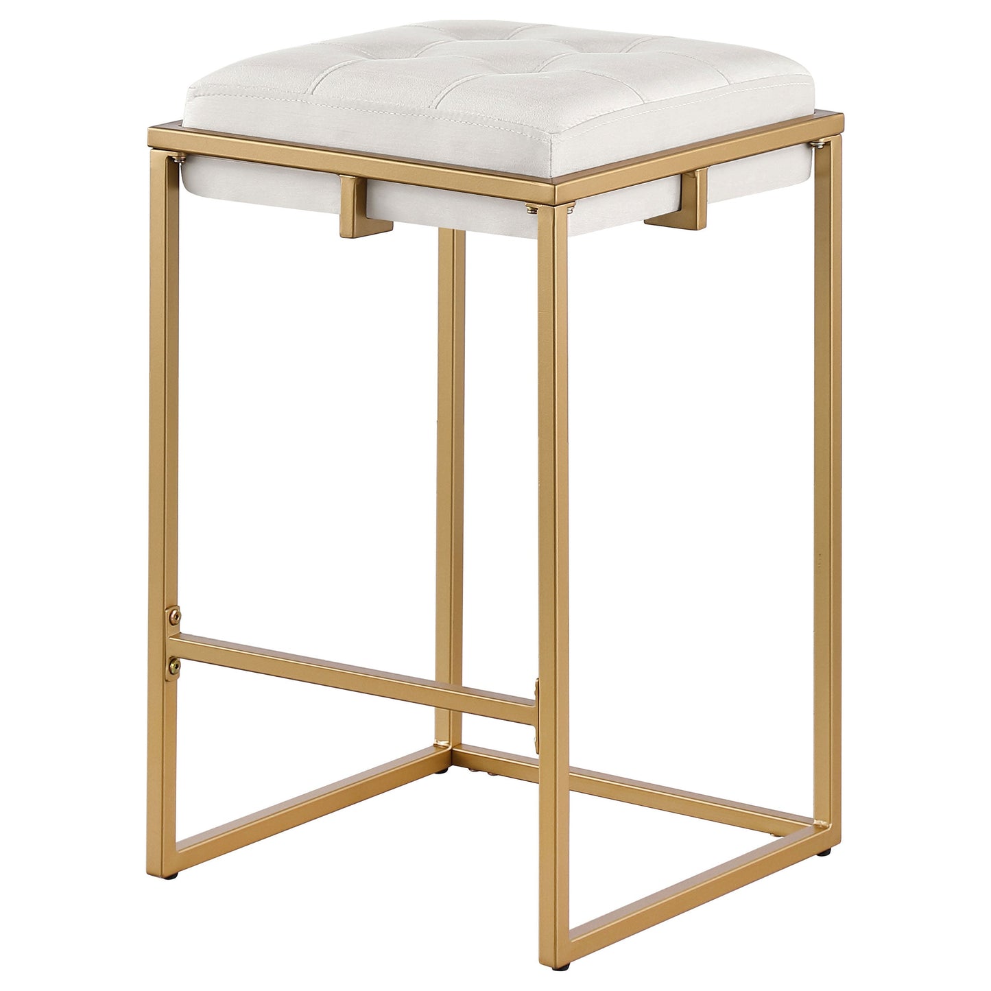 Nadia Upholstered Backless Bar Stool Beige (Set of 2)