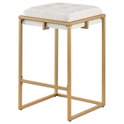 Taburete de bar Nadia tapizado sin respaldo beige (juego de 2)