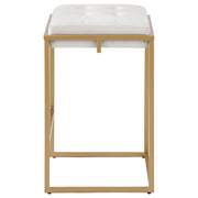 Taburete de bar Nadia tapizado sin respaldo beige (juego de 2)