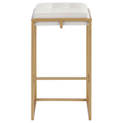 Taburete de bar Nadia tapizado sin respaldo beige (juego de 2)