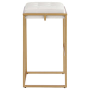 Taburete de bar Nadia tapizado sin respaldo beige (juego de 2)
