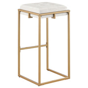 Taburete de bar Nadia tapizado sin respaldo beige (juego de 2)