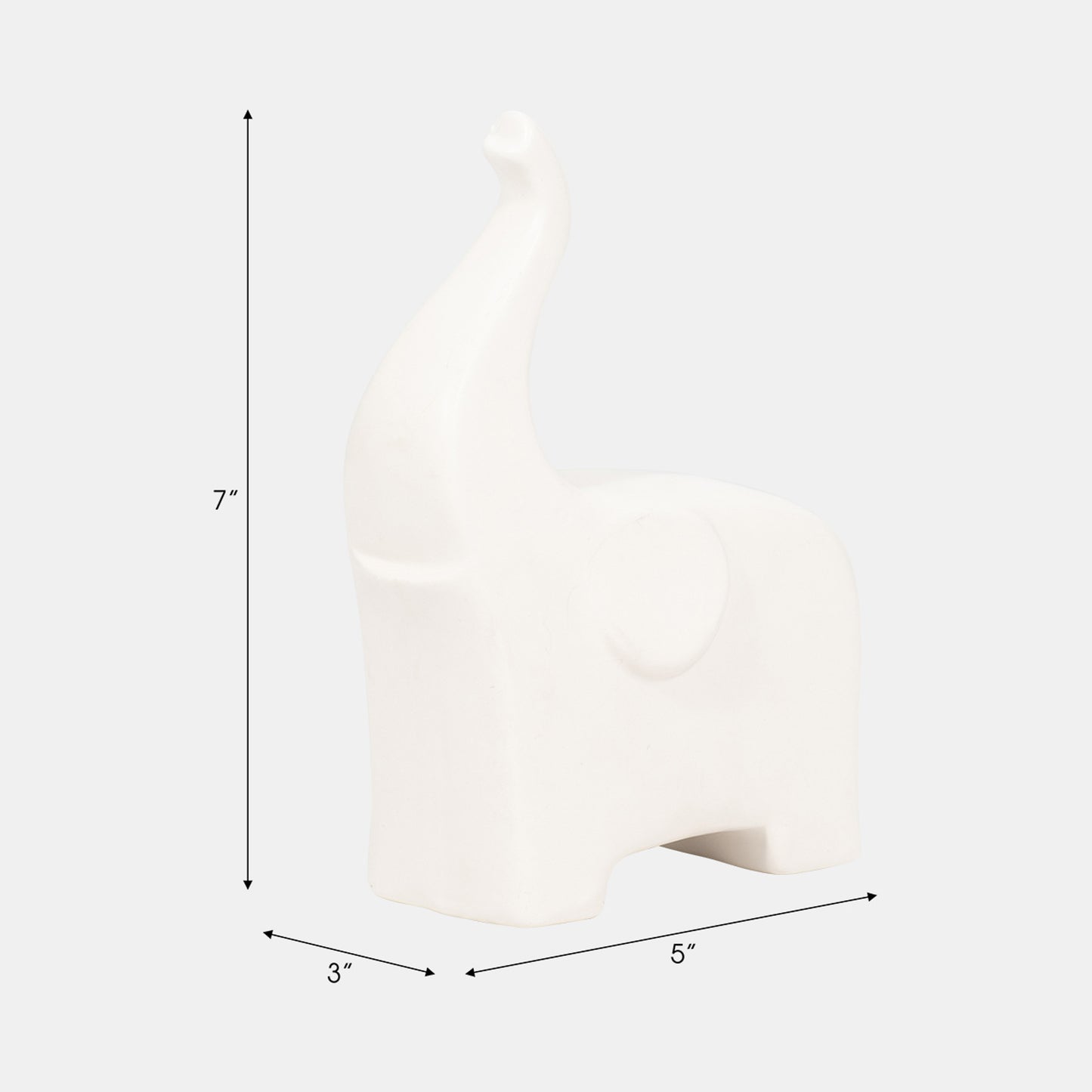 Cer, 7" Trunk Up Elephant, Cotton