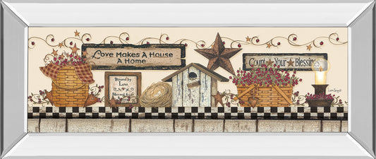 Mirrored Frame Love Makes A House A Home By Linda Spivey