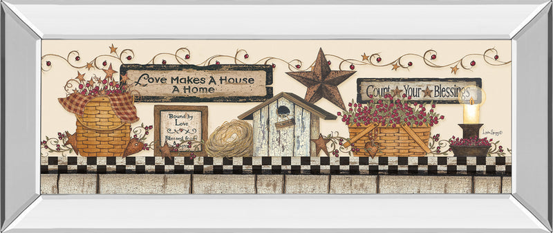 Mirrored Frame Love Makes A House A Home By Linda Spivey
