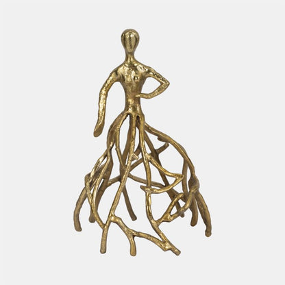 Metal 14" Dancing Gold Lady