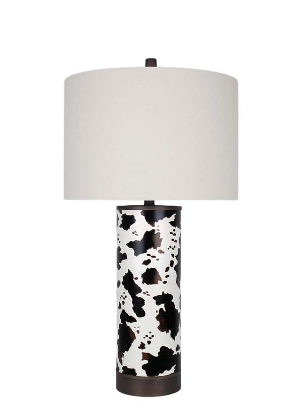 Painted Plains PU Leather & Metal Table Lamp (Case Pack 2)