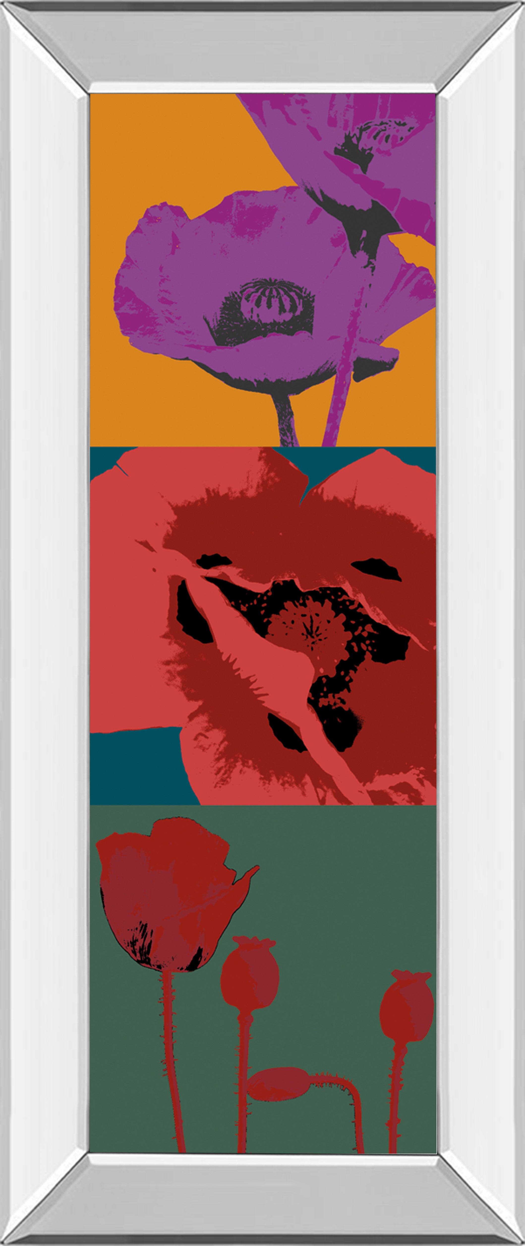 Mirrored Frame Pop Poppies By LI-Legger, D