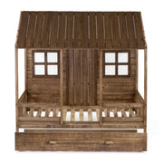 Front Porch Country Low Loft Bed with Trundle