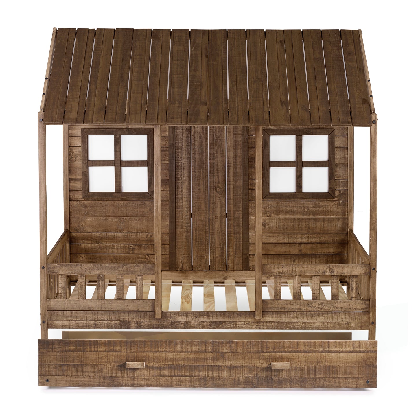 Front Porch Country Low Loft Bed with Trundle
