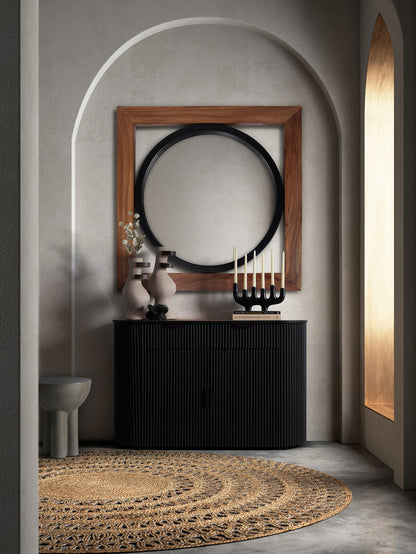 Mesa auxiliar contemporánea de hormigón de 48 cm, gris oscuro