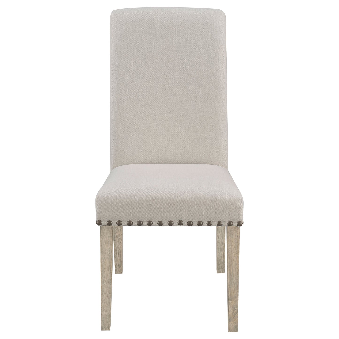 Silla de comedor Salem tapizada en tela beige (juego de 2)