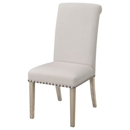 Silla de comedor Salem tapizada en tela beige (juego de 2)