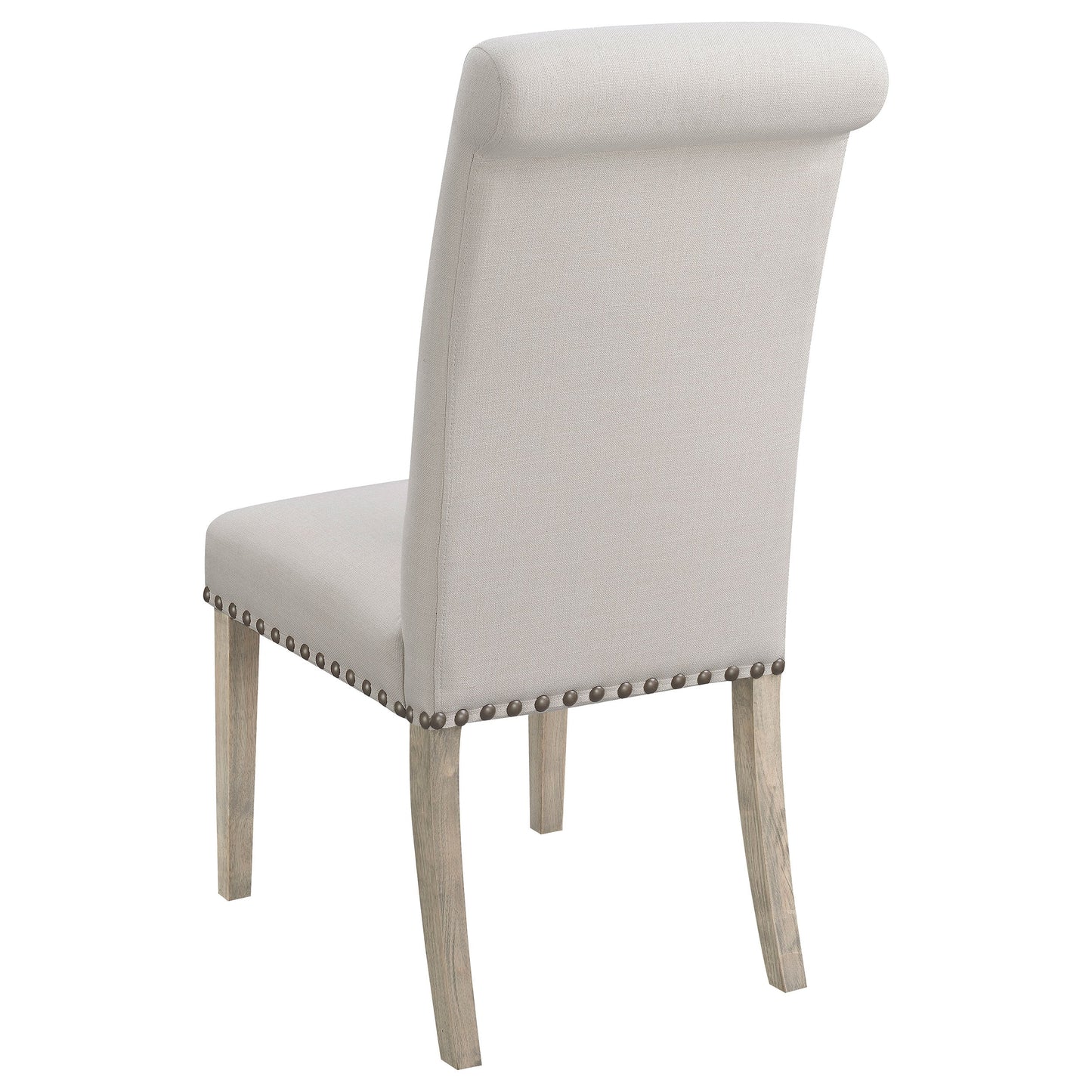 Silla de comedor Salem tapizada en tela beige (juego de 2)