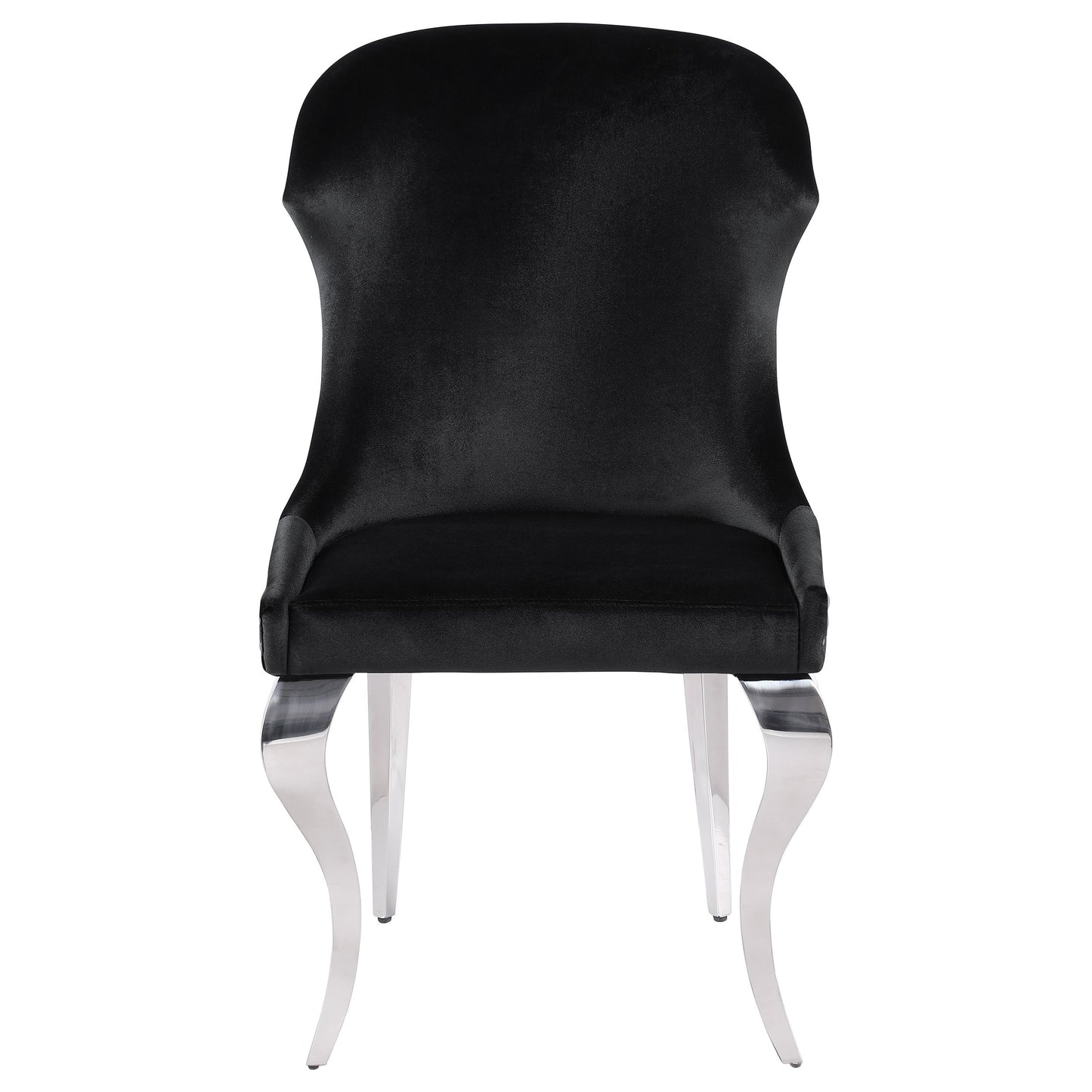 Silla de comedor Cheyanne tapizada en negro (juego de 2)