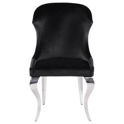 Silla de comedor Cheyanne tapizada en negro (juego de 2)