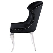 Silla de comedor Cheyanne tapizada en negro (juego de 2)