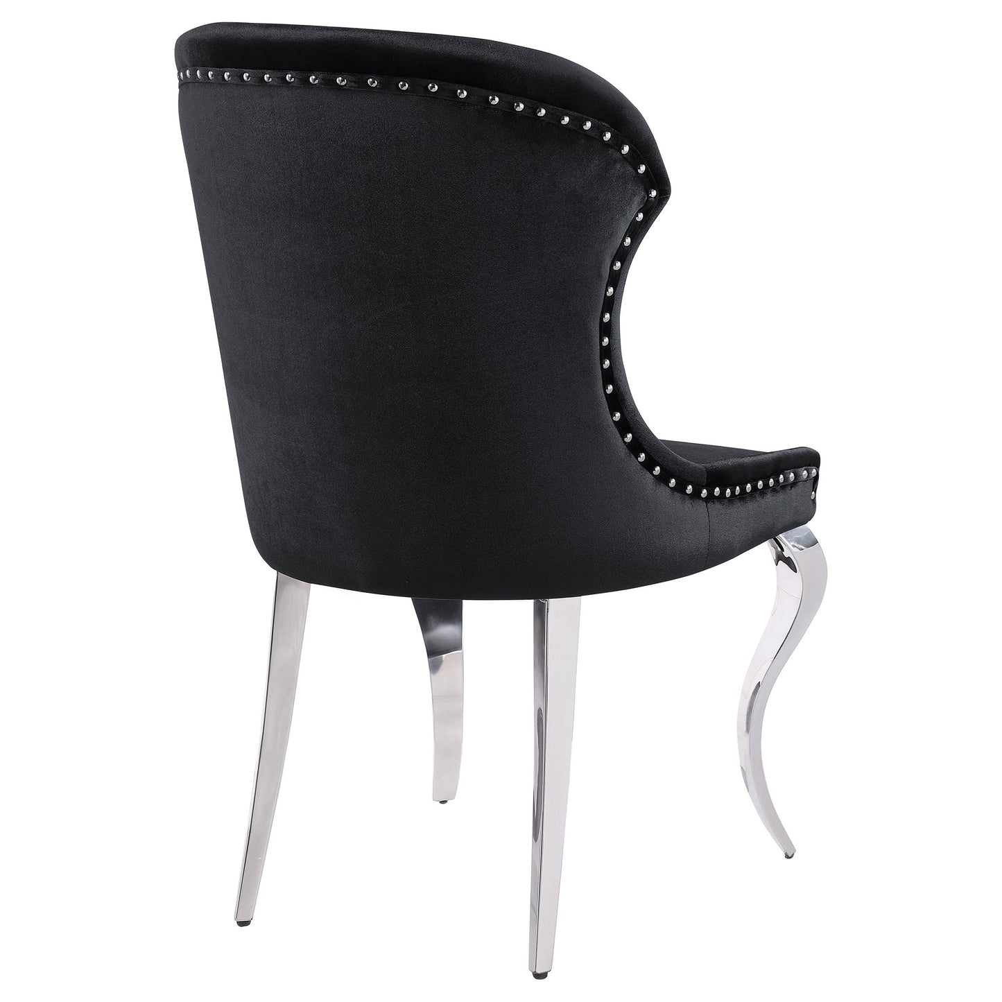 Silla de comedor Cheyanne tapizada en negro (juego de 2)
