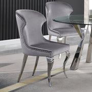 Silla de comedor Cheyanne tapizada en negro (juego de 2)