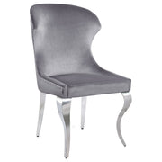 Silla de comedor Cheyanne tapizada en negro (juego de 2)