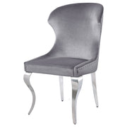 Silla de comedor Cheyanne tapizada en negro (juego de 2)