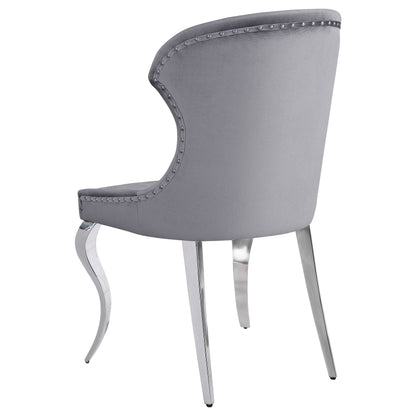 Silla de comedor Cheyanne tapizada en negro (juego de 2)
