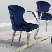 Silla de comedor Cheyanne tapizada en negro (juego de 2)