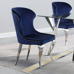 Silla de comedor Cheyanne tapizada en negro (juego de 2)