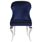 Silla de comedor Cheyanne tapizada en negro (juego de 2)