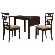 Juego de mesa de comedor abatible Kelso en color capuchino y tostado
