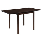 Juego de mesa de comedor abatible Kelso en color capuchino y tostado