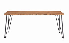 Mesa de comedor Sherman de 71 pulgadas con borde natural de acacia natural