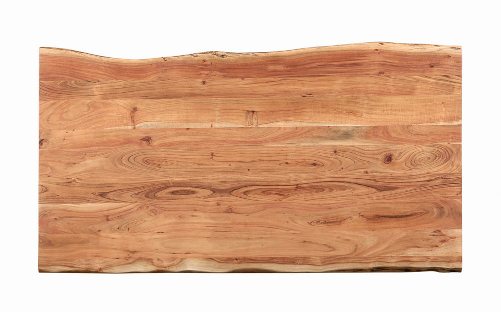 Mesa de comedor Sherman de 71 pulgadas con borde natural de acacia natural