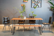 Banco de comedor de madera Sherman de acacia natural