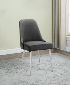 Silla de comedor tapizada Cabianca gris (juego de 2)