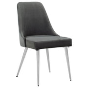 Silla de comedor tapizada Cabianca gris (juego de 2)