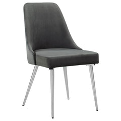 Silla de comedor tapizada Cabianca gris (juego de 2)