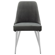 Silla de comedor tapizada Cabianca gris (juego de 2)