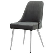 Silla de comedor tapizada Cabianca gris (juego de 2)