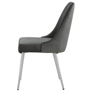 Silla de comedor tapizada Cabianca gris (juego de 2)