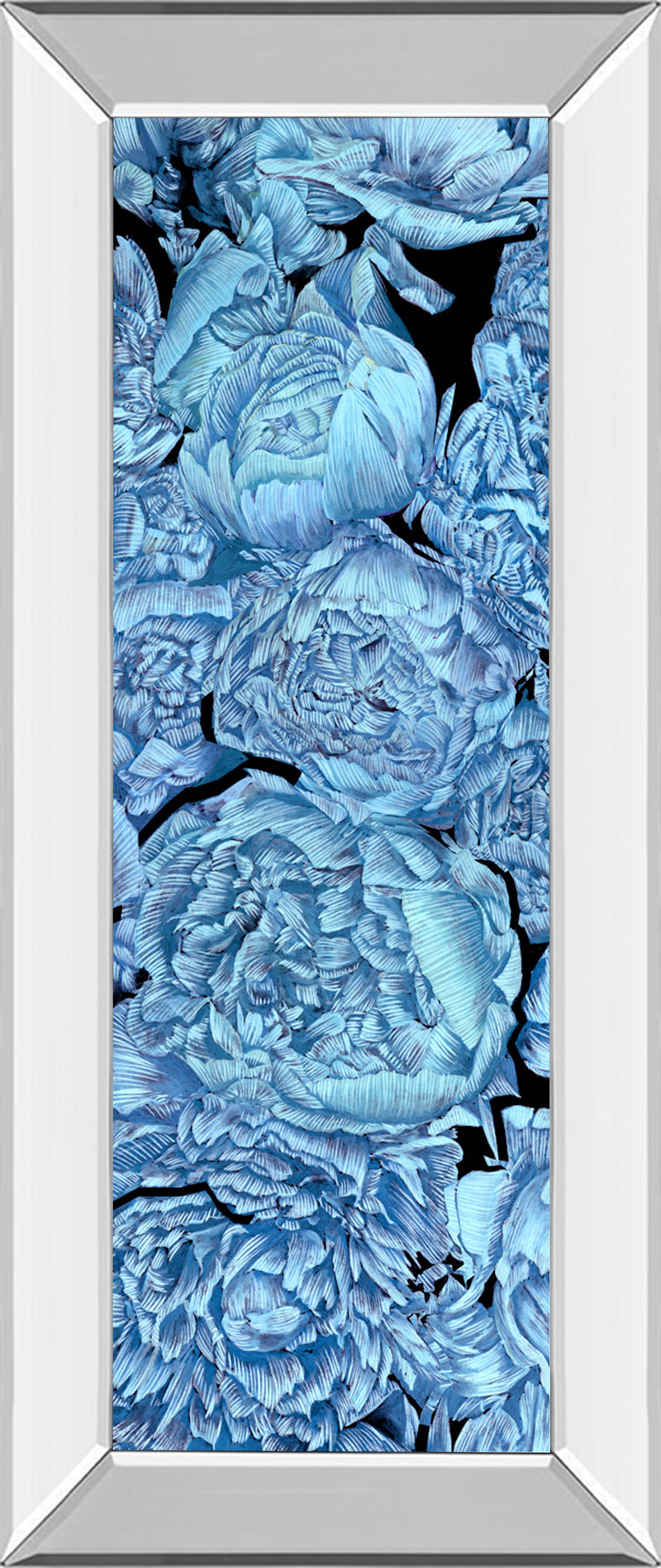 Mirrored Frame Blue Peonies II By Melissa Wang